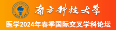 鸡巴插进逼视频南方科技大学医学2024年春季国际交叉学科论坛